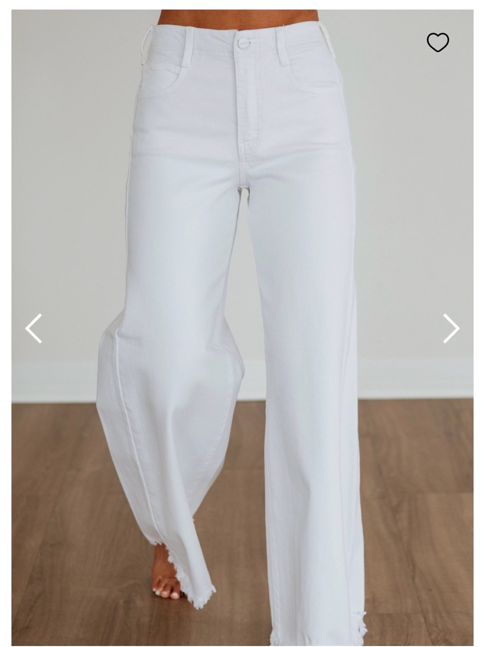 Wide Leg White Jeans - Women Flare & Wide Leg